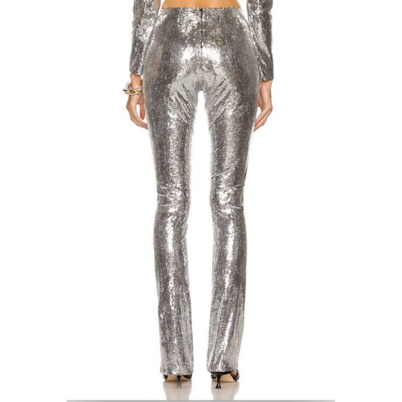 DANIELE CARLOTTA Sequin Pants Silver - Picture 4 of 7